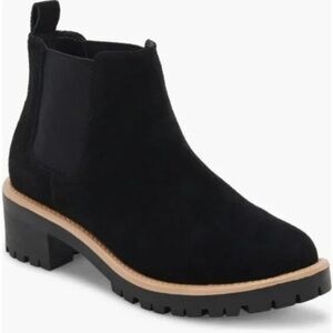 BLONDO NIB Short Boots Mayes Chelsea Black Suede Waterproof (11)